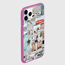 Чехол iPhone 11 Pro матовый Aloha surfing, цвет: 3D-фиолетовый — фото 2