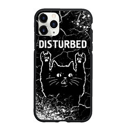 Чехол iPhone 11 Pro матовый Группа Disturbed и Рок Кот
