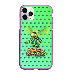 Чехол iPhone 11 Pro матовый My singing Monsters - Жужук, цвет: 3D-фиолетовый