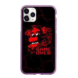 Чехол iPhone 11 Pro матовый Пять ночей с фредди - game over, цвет: 3D-фиолетовый