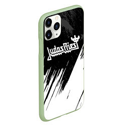 Чехол iPhone 11 Pro матовый Judas Priest metal, цвет: 3D-салатовый — фото 2