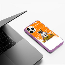 Чехол iPhone 11 Pro матовый Playerunknown battlegrounds краска, цвет: 3D-фиолетовый — фото 2