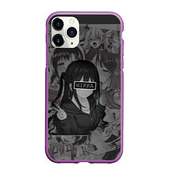Чехол iPhone 11 Pro матовый Hiкка, цвет: 3D-фиолетовый