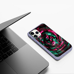 Чехол iPhone 11 Pro матовый Абстрактная шарообразная спираль - Красный, цвет: 3D-светло-сиреневый — фото 2