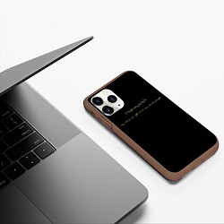 Чехол iPhone 11 Pro матовый Манифестатор, цвет: 3D-коричневый — фото 2