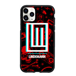 Чехол iPhone 11 Pro матовый Lindemann Rock Glitch, цвет: 3D-черный