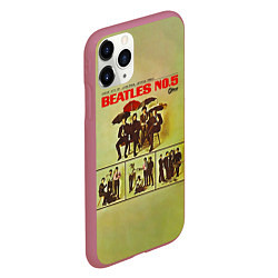 Чехол iPhone 11 Pro матовый Beatles N0 5, цвет: 3D-малиновый — фото 2