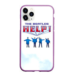 Чехол iPhone 11 Pro матовый The Beatles Help!, цвет: 3D-фиолетовый