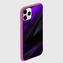 Чехол iPhone 11 Pro матовый Geometry Черный и фиолетовый, цвет: 3D-фиолетовый — фото 2