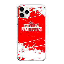 Чехол iPhone 11 Pro матовый Five Finger Death Punch - metal, цвет: 3D-белый