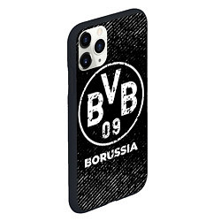 Чехол iPhone 11 Pro матовый Borussia с потертостями на темном фоне, цвет: 3D-черный — фото 2