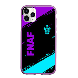 Чехол iPhone 11 Pro матовый Фредди - neon, цвет: 3D-фиолетовый