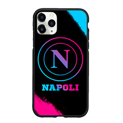 Чехол iPhone 11 Pro матовый Napoli FC Neon Gradient, цвет: 3D-черный