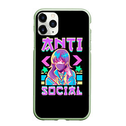 Чехол iPhone 11 Pro матовый Anti Social Антисоциальный