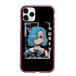 Чехол iPhone 11 Pro матовый Love Anime Girl Flowers