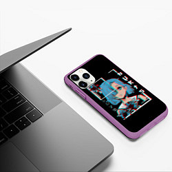 Чехол iPhone 11 Pro матовый Love Anime Girl Flowers, цвет: 3D-фиолетовый — фото 2