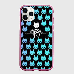 Чехол iPhone 11 Pro матовый Stray Киберпанк, цвет: 3D-малиновый