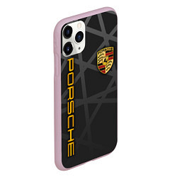 Чехол iPhone 11 Pro матовый PORSCHE : ГЕОМЕТРИЧЕСКИЕ ЛИНИИ, цвет: 3D-розовый — фото 2