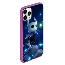Чехол iPhone 11 Pro матовый Hollow Knight неоновые бабочки, цвет: 3D-фиолетовый — фото 2