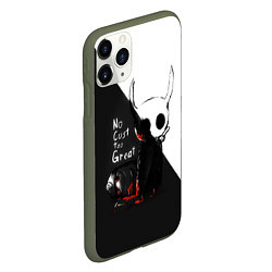Чехол iPhone 11 Pro матовый Hollow Knight черно-белое, цвет: 3D-темно-зеленый — фото 2