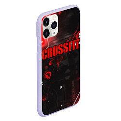 Чехол iPhone 11 Pro матовый КРОССФИТ - ГЛИТЧ DIGITAL, цвет: 3D-светло-сиреневый — фото 2