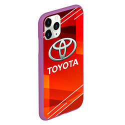 Чехол iPhone 11 Pro матовый Toyota Abstraction Sport, цвет: 3D-фиолетовый — фото 2