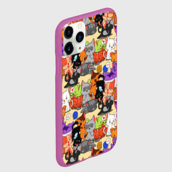Чехол iPhone 11 Pro матовый Котики-такие котики, цвет: 3D-фиолетовый — фото 2