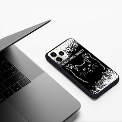 Чехол iPhone 11 Pro матовый Группа Black Label Society и рок кот, цвет: 3D-черный — фото 2