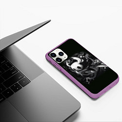 Чехол iPhone 11 Pro матовый Hollow Knight рисунок, цвет: 3D-фиолетовый — фото 2