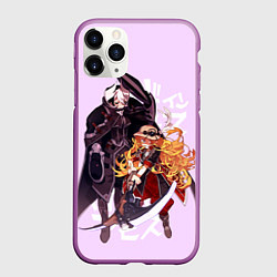 Чехол iPhone 11 Pro матовый Озен и Лиза из аниме Made in Abyss, цвет: 3D-фиолетовый