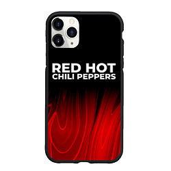 Чехол iPhone 11 Pro матовый Red Hot Chili Peppers red plasma