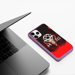 Чехол iPhone 11 Pro матовый HIM star, цвет: 3D-фиолетовый — фото 2