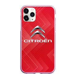 Чехол iPhone 11 Pro матовый Citroёn abstraction, цвет: 3D-розовый