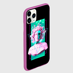 Чехол iPhone 11 Pro матовый Бюст Горгоны, цвет: 3D-фиолетовый — фото 2