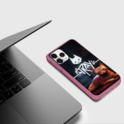 Чехол iPhone 11 Pro матовый Лежащий Бродяга, цвет: 3D-малиновый — фото 2