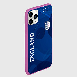 Чехол iPhone 11 Pro матовый Сборная Англии Синяя Абстракция, цвет: 3D-фиолетовый — фото 2