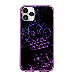 Чехол iPhone 11 Pro матовый League Of Legends неон - Arcane neon, цвет: 3D-фиолетовый