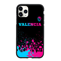 Чехол iPhone 11 Pro матовый Valencia - neon gradient: символ сверху, цвет: 3D-черный