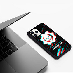 Чехол iPhone 11 Pro матовый Gears of War в стиле glitch и баги графики на темн, цвет: 3D-черный — фото 2