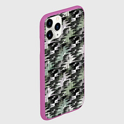 Чехол iPhone 11 Pro матовый Абстрактный камуфляжный темный, цвет: 3D-фиолетовый — фото 2