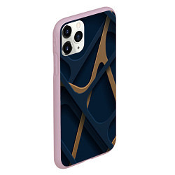 Чехол iPhone 11 Pro матовый Абстрактный фон сетка, цвет: 3D-розовый — фото 2