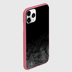Чехол iPhone 11 Pro матовый Листва на темном фоне, цвет: 3D-малиновый — фото 2