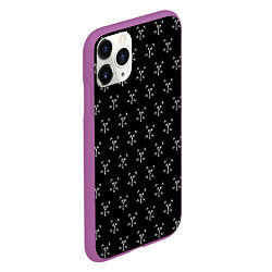 Чехол iPhone 11 Pro матовый Недоумевающая Мордочка Кота, цвет: 3D-фиолетовый — фото 2