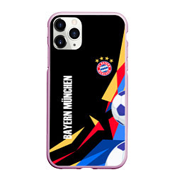 Чехол iPhone 11 Pro матовый Bayern munchen Sport - цветные геометрии