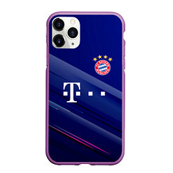 Чехол iPhone 11 Pro матовый Bayern munchen Абстракция, цвет: 3D-фиолетовый