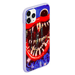 Чехол iPhone 11 Pro матовый Оскал Хаги Ваги - витраж, цвет: 3D-светло-сиреневый — фото 2