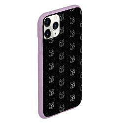 Чехол iPhone 11 Pro матовый Хмурые Мордочки Котов Под Дождём, цвет: 3D-сиреневый — фото 2