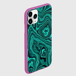 Чехол iPhone 11 Pro матовый Имитация камня - яшма, цвет: 3D-фиолетовый — фото 2