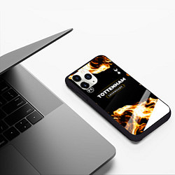 Чехол iPhone 11 Pro матовый Tottenham legendary sport fire, цвет: 3D-черный — фото 2