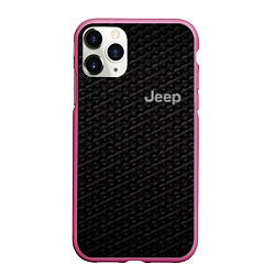 Чехол iPhone 11 Pro матовый Jeep карбон